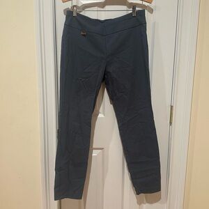 Alfani Dark Gray Slim Fit Pants, Size 10 Short, pull on